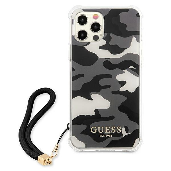 Guess Skal iPhone 12 & 12 Pro Camo Collection - Svart