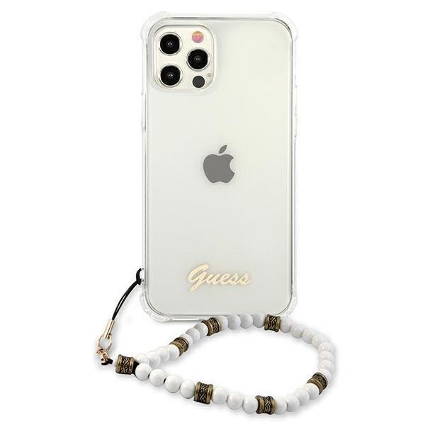 Guess Skal iPhone 12 & 12 Pro Vit Pearl - Transparent