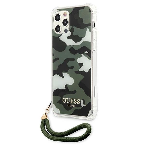 Guess iPhone 12 Pro Max Skal Camo Collection - Grön