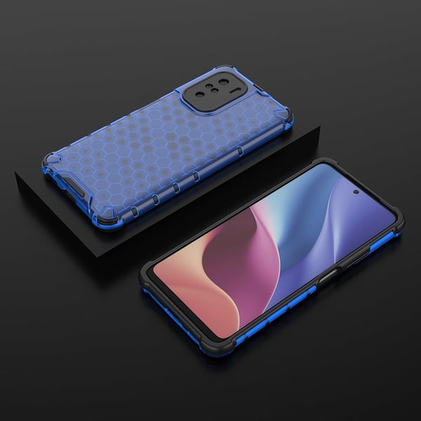 Honeycomb Armor Bumper Skal Redmi Poco J2 - Blå