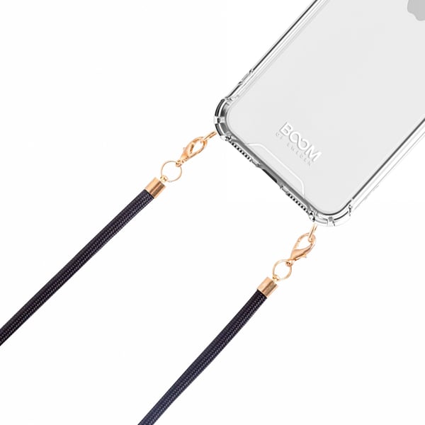 Boom iPhone 13 Pro -kuori matkapuhelinketjulla - Rope Black