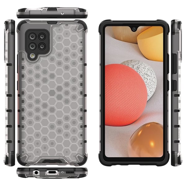 Honeycomb Armor Bumper Skal Galaxy A42 5g - Transparent