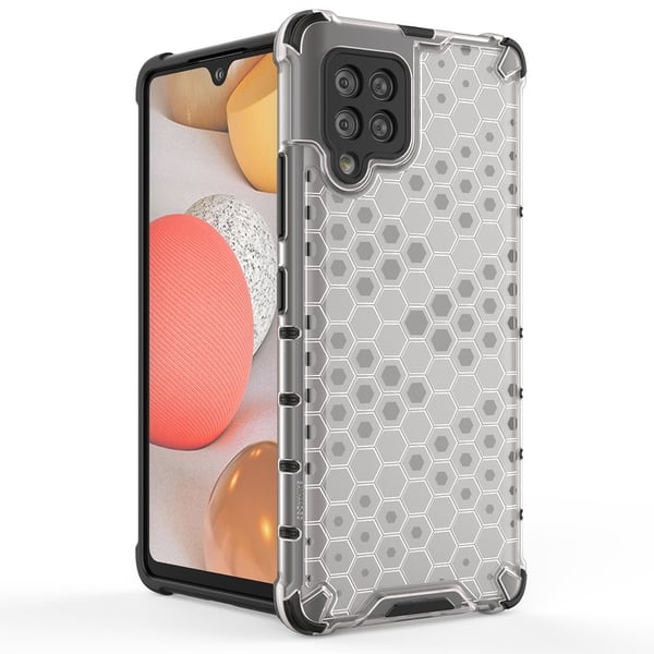Honeycomb Armor Bumper Skal Galaxy A42 5g - Transparent