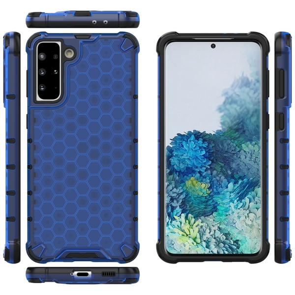 Honeycomb Armor Bumper Skal Galaxy S21 Plus 5g - Blå