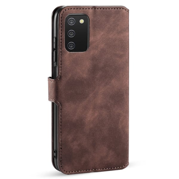 Dgming Retro lompakkokotelo Samsung Galaxy A03s - Coffee