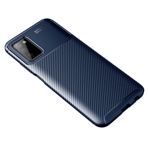Carbon Fiber Mobilskal till Samsung Galaxy A03s - Blå