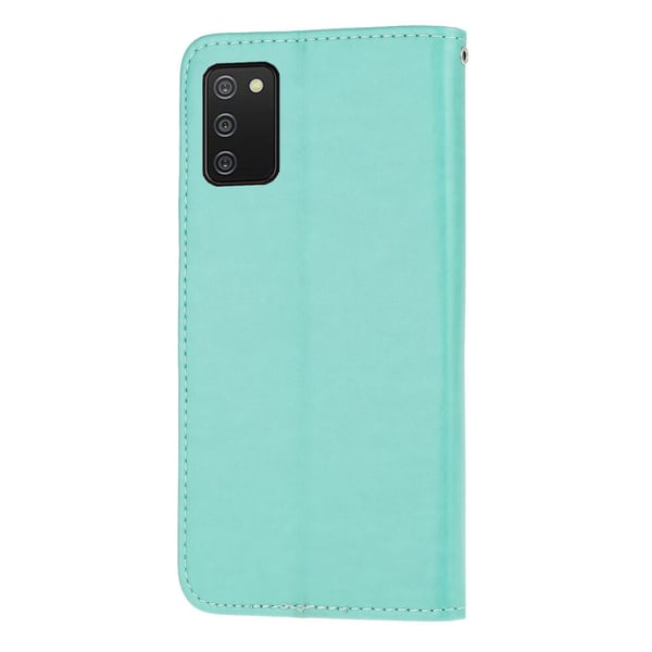 Butterfly Plånboksfodral till Samsung Galaxy A03s - Turkos