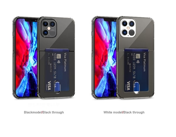 Flexicase-kuori korttipaikalla iPhone 13 Pro - Musta