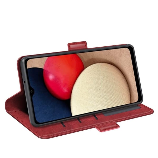 Flip Folio Plånboksfodral till Samsung Galaxy A03s - Röd