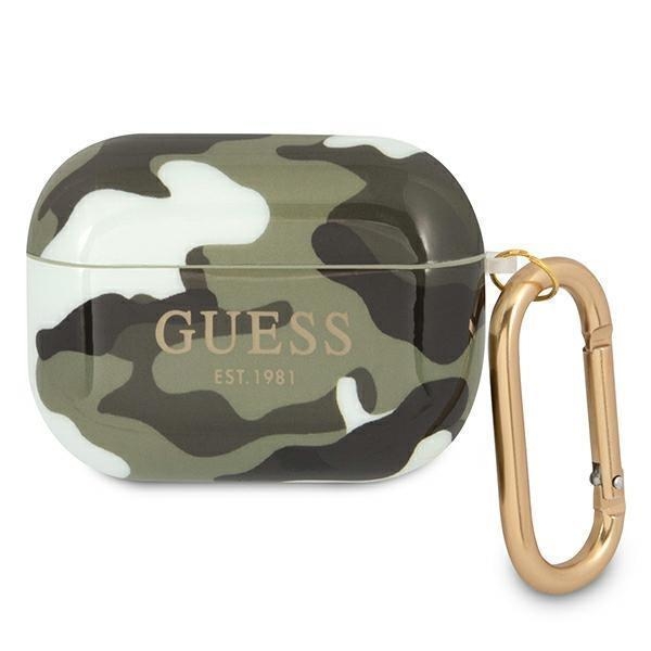 Guess Camo Collection Taske til AirPods Pro - Khaki