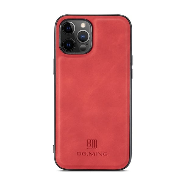 DG.MING iPhone 13 Mini -kuori ja lompakko jalustalla - Punainen