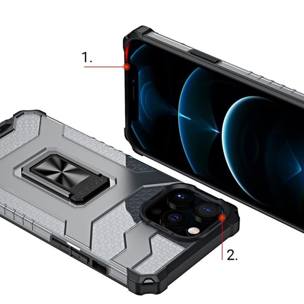 Crystal Ring Skal iPhone 13 Pro Max - Svart