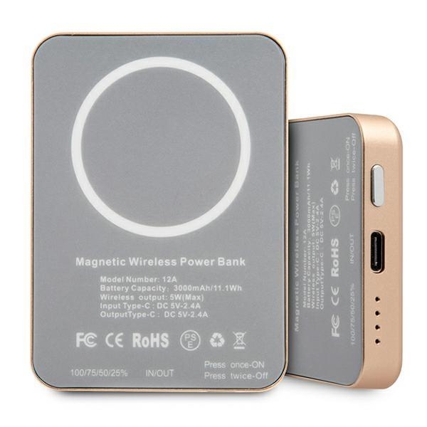 Guess MagSafe Powerbank 5W 3000 mAh - Guld