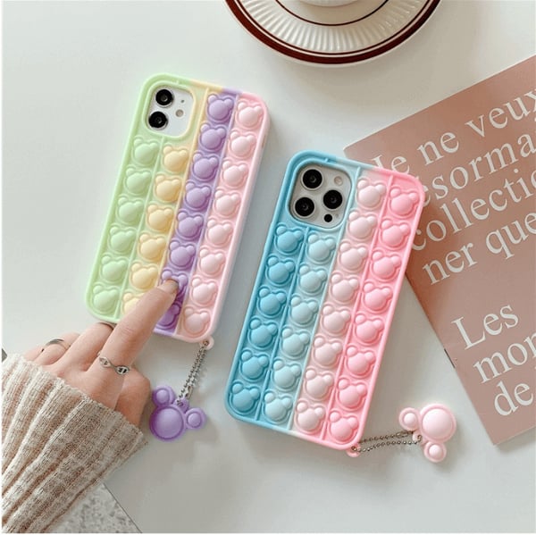 Panda Pop it Fidget Multicolor Cover til iPhone 13 Pro Max - Lilla