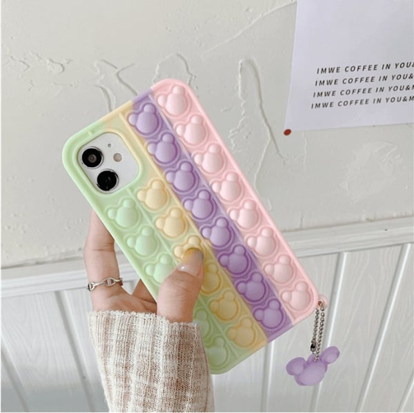 Panda Pop it Fidget Multicolor Cover til iPhone 13 Pro Max - Lilla