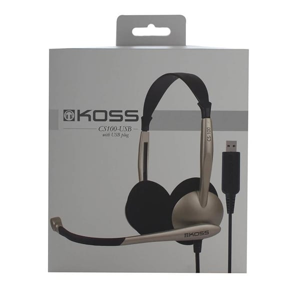 KOSS Headset CS100 On-Ear USB - Guld / Svart