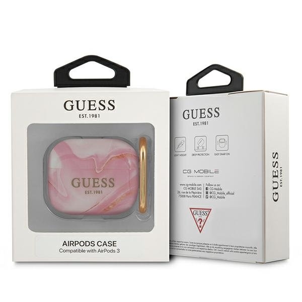Guess Skal Marble Collection Airpods 3 - Rosa