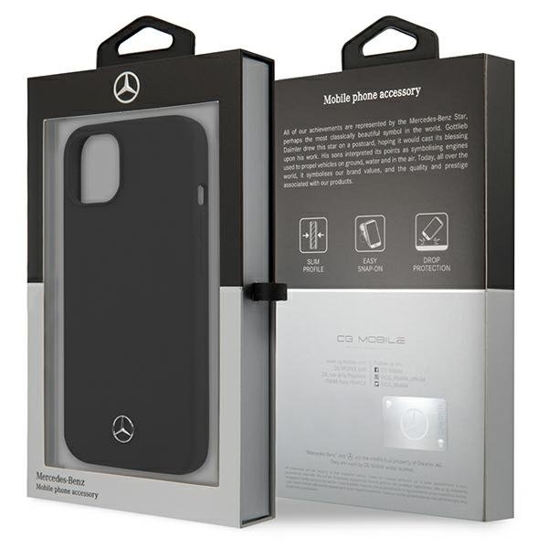 Mercedes Silicone Line Skal iPhone 13 Mini - Svart