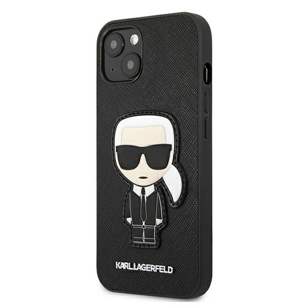 Karl Lagerfeld Saffiano Ikonik Karl`s Patch Skal iPhone 13 mini - Svart