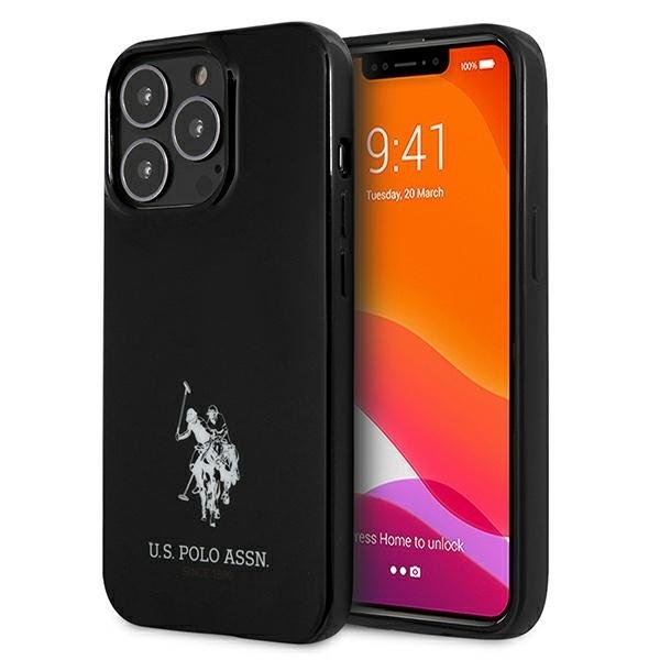 US Polo Horses Logo Skal iPhone 13 Pro Max - Svart