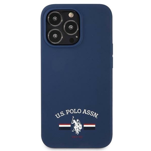 US Polo Silicone Collection Skal iPhone 13 Pro Max - Marinblå