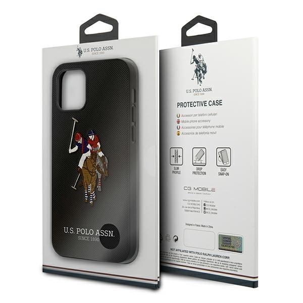 US Polo Embroidery Collection Skal iPhone 12 Pro Max - Svart