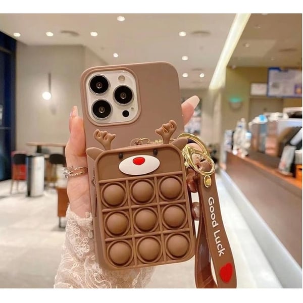 Reindeer Silikone Taske til iPhone 11 - Brun