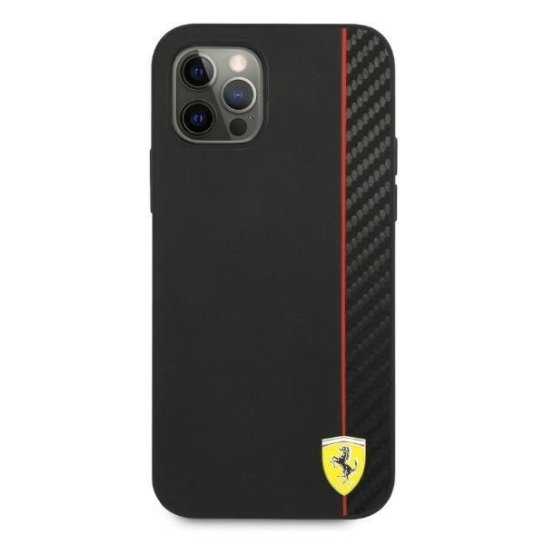 Ferrari On Track Carbon Stripe Skal iPhone 12 Pro Max - Svart