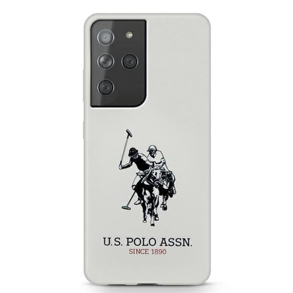 US Polo Silicone Logo Skal Galaxy S21 Ultra - Vit