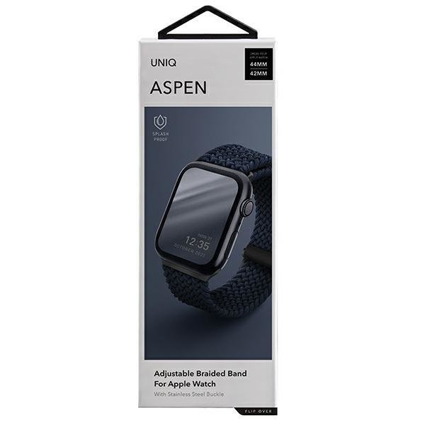 UNIQ Aspen Strap Apple Watch 4/5/6/7/SE/Ultra 42/44/45/49 mm - Blå