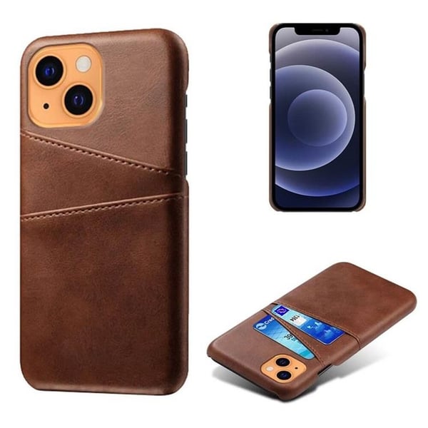 Retro Mobilskal med Kortplatser till iPhone XS Max - Brun
