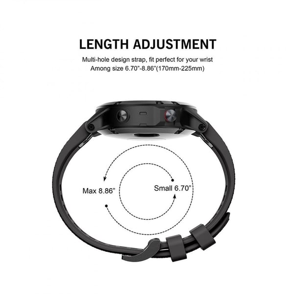 Tech-Protect Smooth Garmin Fenix -ranneke 3/5X/3HR/5X Plus/6X/6X Pro/7X Musta