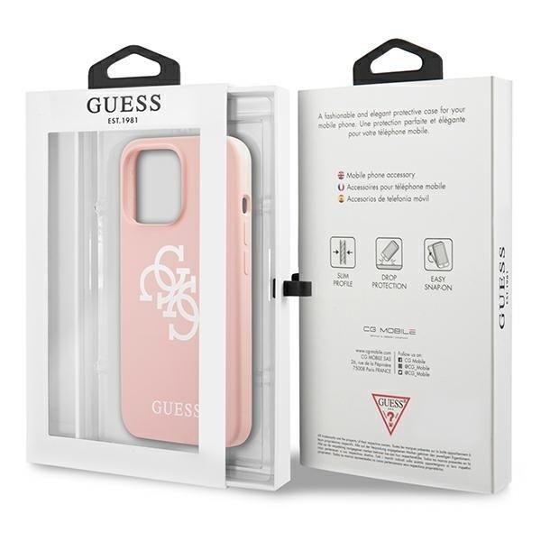 Guess Silicone Logo Skal iPhone 13 Pro - Rosa