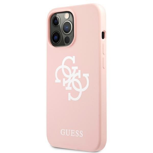 Guess Silicone Logo Skal iPhone 13 Pro - Rosa