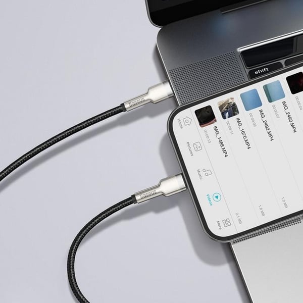 Baseus Cafule Metal USB-A til Lightning kabel Pd20w 1m - Sort