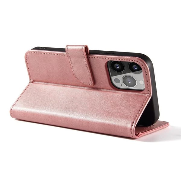 Magnet Elegant Kickstand Fodral iPhone 13 Pro - Rosa