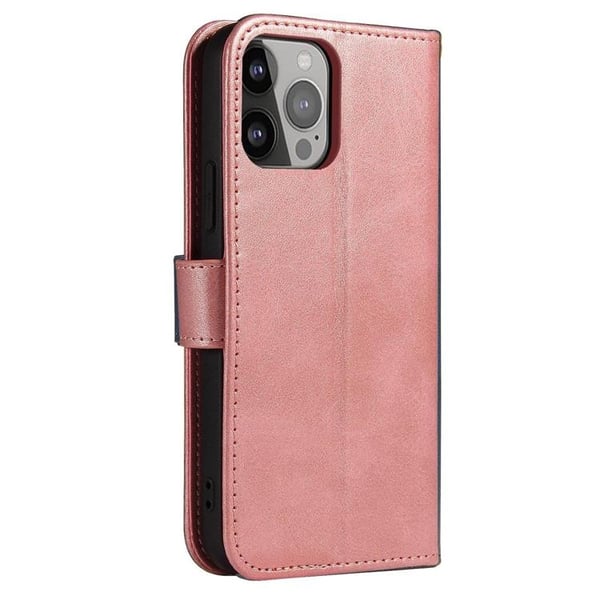 Magnet Elegant Kickstand Fodral iPhone 13 Pro Max - Rosa