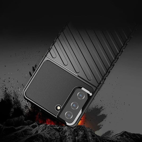 Thunder Flexibel Armored Skal Galaxy S22 Plus - Svart