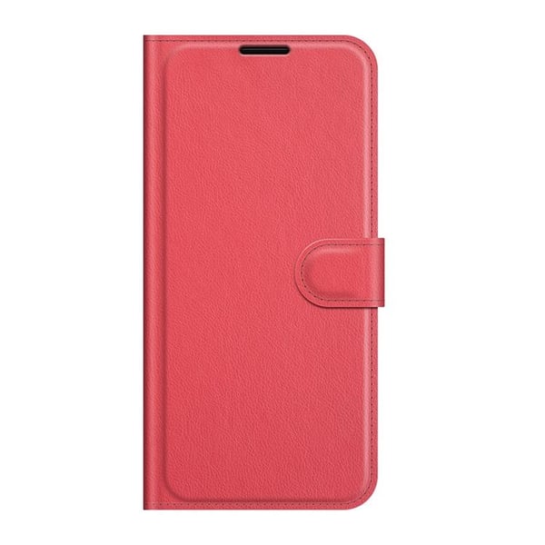 Litchi Magnetisk Etui Galaxy S22 Ultra 5G - Rød