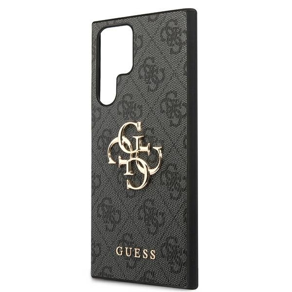 Guess Big Metall Logo Kuori Galaxy S22 Ultra - Harmaa