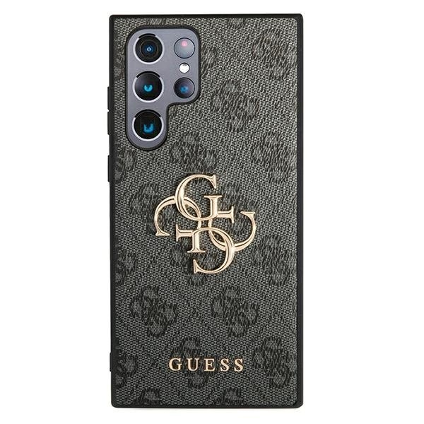 Guess Big Metall Logo Kuori Galaxy S22 Ultra - Harmaa