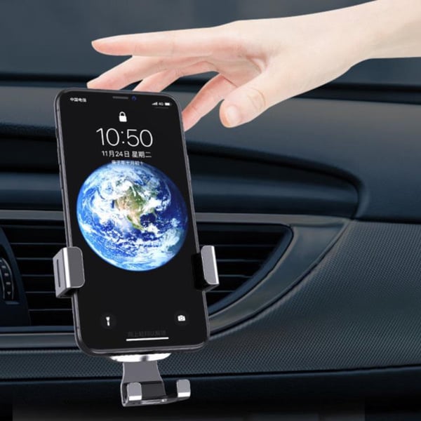 Gravity Smartphone Bilhållare Ventilationsgaller - Svart