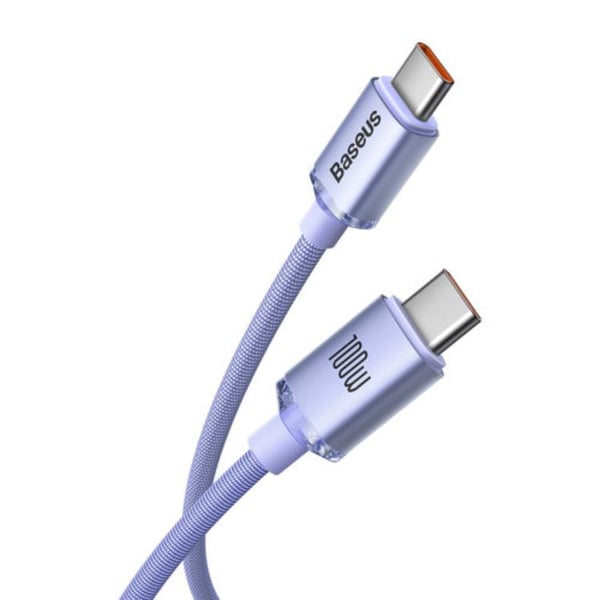 Baseus USB-C till USB-C 100W 1.2m - Lila