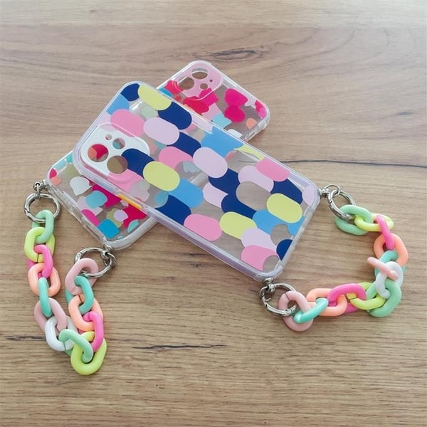 Color Gel Chain Pendant Skal Xiaomi Redmi Note 10 Pro - Flerfärgad