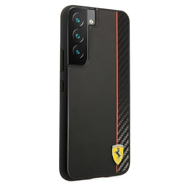 Ferrari On Track Carbon Stripe Skal Galaxy S22 Plus - Svart