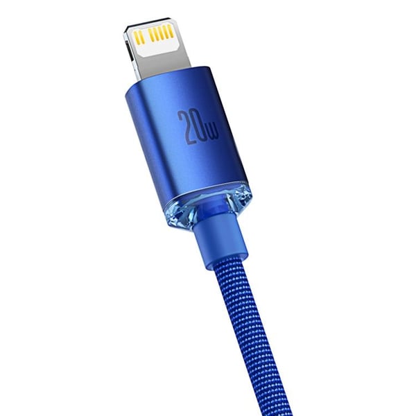 Baseus Crystal USB-C til Lightning kabel 20W 1.2m - Blå