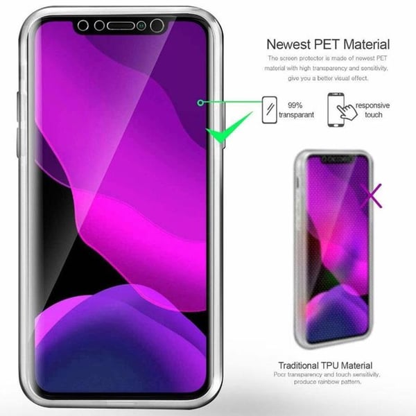 360 TPU-kuori iPhone 13 Pro - Läpinäkyvä