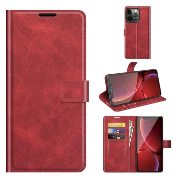 BooM RFID-suojattu lompakkokotelo iPhone 12 Pro Max - Punainen