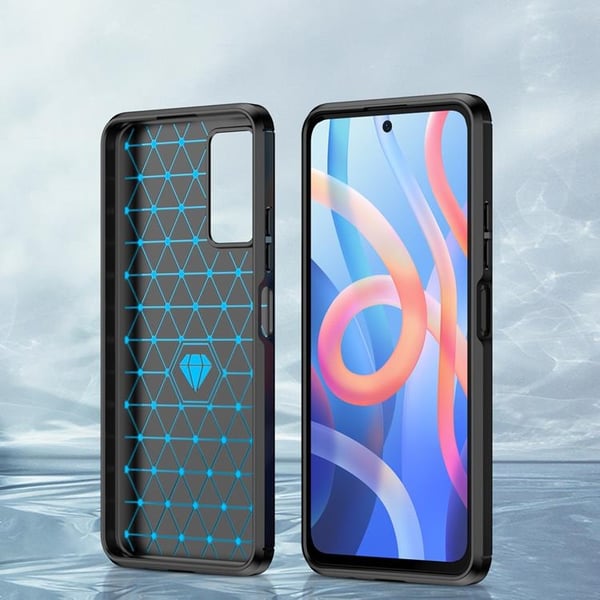 Carbon Flexible Skal Xiaomi Poco M4 Pro 5G - Svart