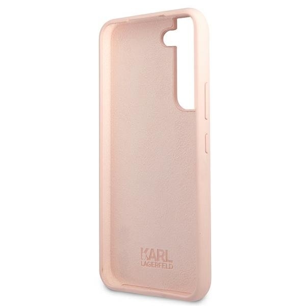 Karl Lagerfeld Silicone Ikonik Karl & Choupette Skal Galaxy S22 Plus - Rosa